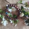🧿🔵✨ Pulsera Elástica de Madera con Ojo Turco Protector ✨🔵🧿