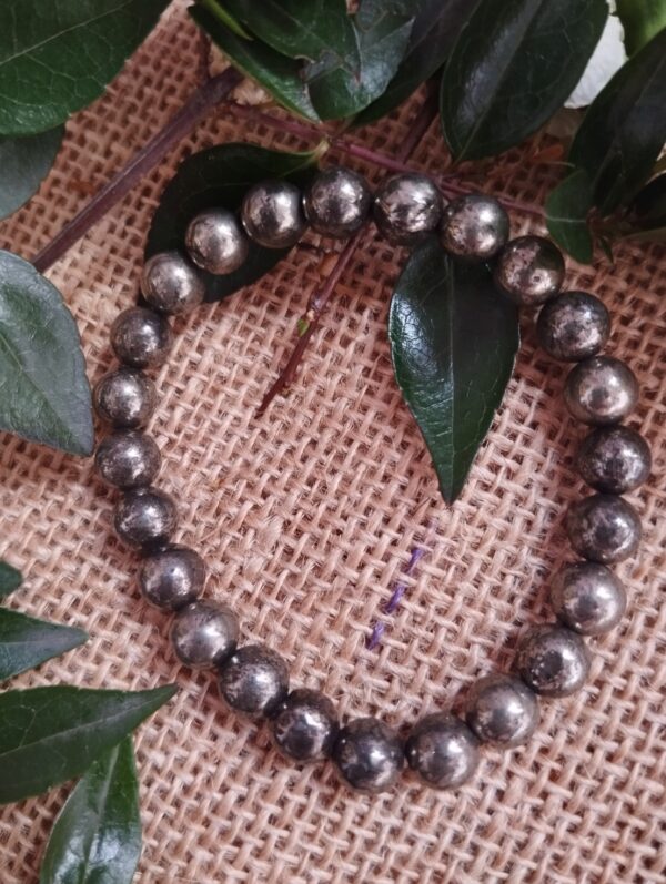 ✨ Pulsera de Pirita Pulida – Energía y Éxito ✨