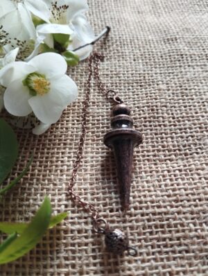 🔮✨ Péndulo Karnak de Cobre Vintage – Precisión y Energía Ancestral ✨🔮