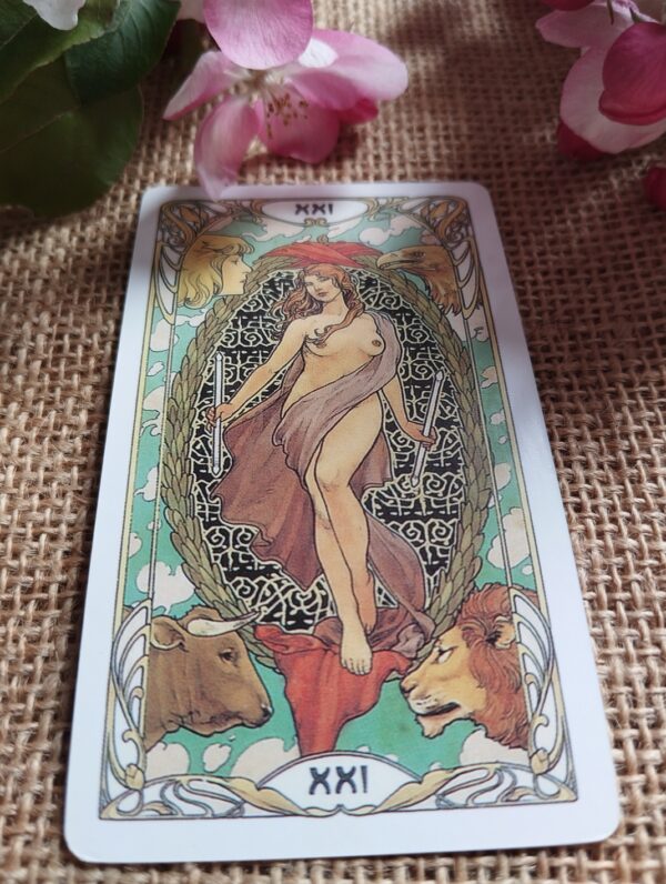 🌟🎴 Tarot Art Nouveau con Bordes Dorados – Edición en Caja Metálica 🎴🌟