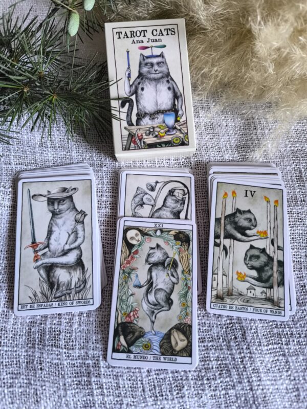 Tarot de Ana Juan – 78 Cartas de Gatos de Fantasía e Intuición