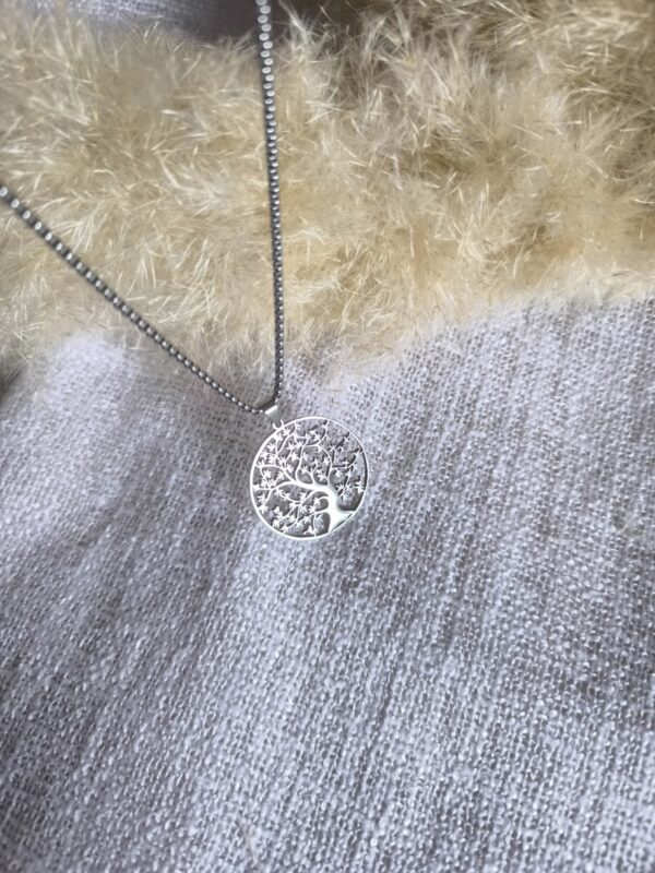Collar Árbol de la Vida en Acero Inoxidable – Amuleto Espiritual y Protector