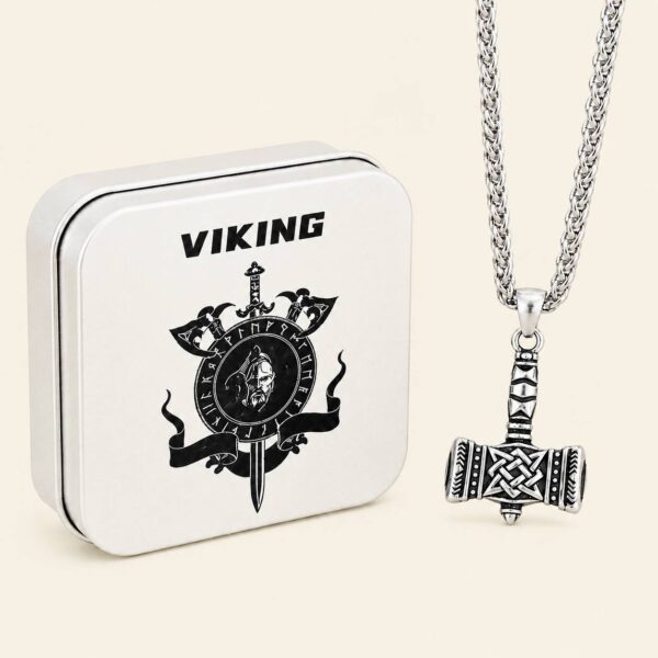 Colgante Mjolnir de Thor con Nudo Celta con caja Colgante Mjolnir de Thor con nudo celta en acero inoxidable 316L con caja