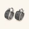 Pendientes de aro labrados en plata 925