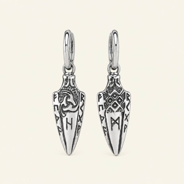 Pendientes Futhark Vikingos de Acero
