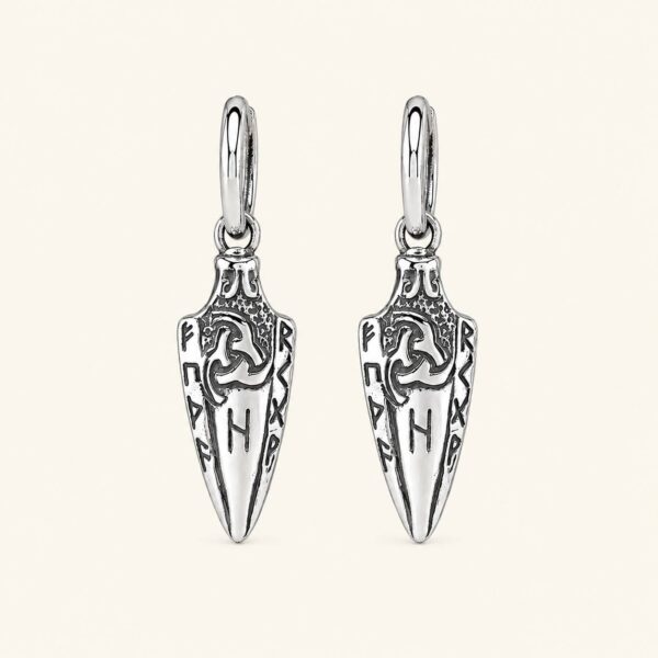 Pendientes Futhark Vikingos de Acero