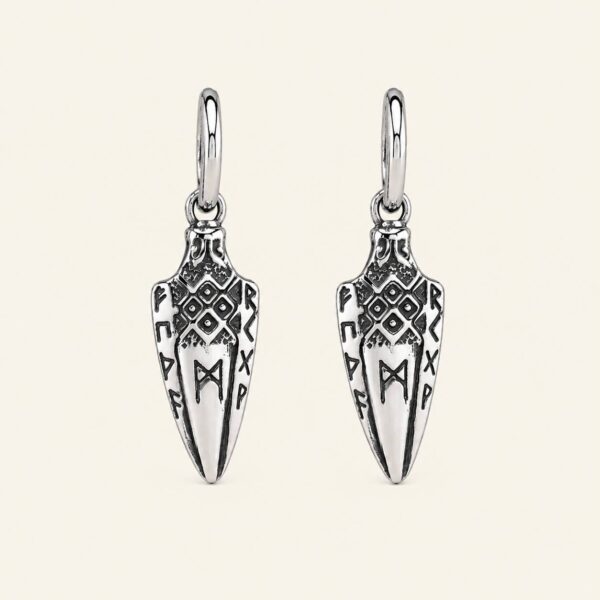 Pendientes Futhark Vikingos de Acero