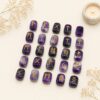 Set premium de runas vikingas de amatista natural