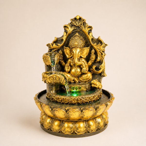 Fuente de Agua Ganesha LED – Luz, abundancia y armonía espiritual