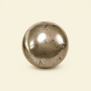 Esfera de pirita natural de 6 cm Esfera de pirita natural de 6 cm con brillo metálico dorado