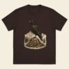 camiseta cuerco chocolate Camiseta Vikinga Raven Cuervo Nórdico