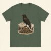 camiseta cuervo Military Green Camiseta Vikinga Raven Cuervo Nórdico