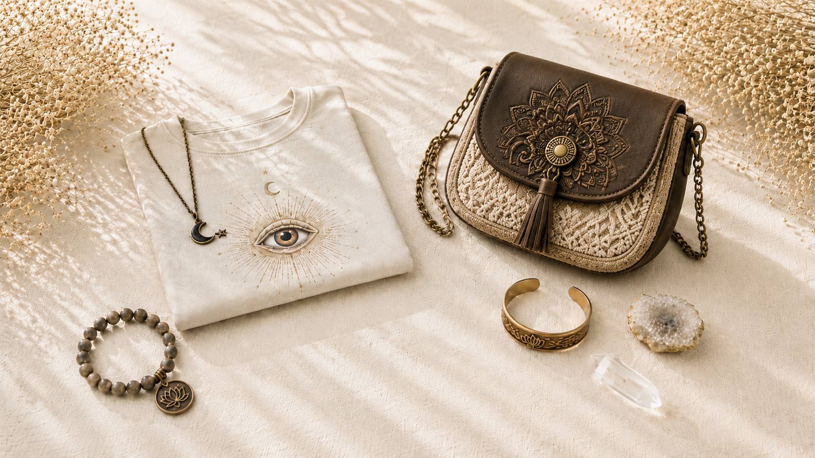 Descubre bolsos, textiles y complementos esotérico
